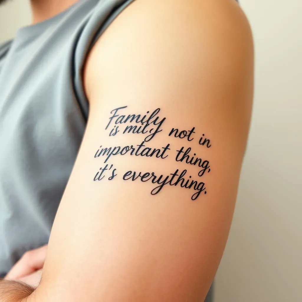 Ultimate Quote Tattoos for Men About Family