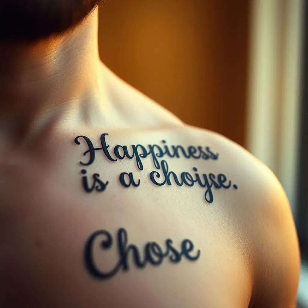 Ultimate Guide: Quote Tattoos for Men About Happiness