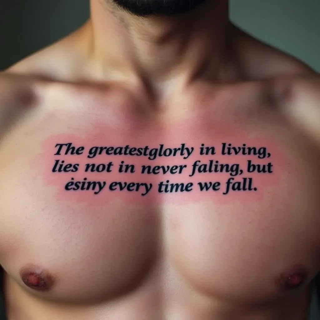 Ultimate Guide: Quote Tattoos for Men Chest