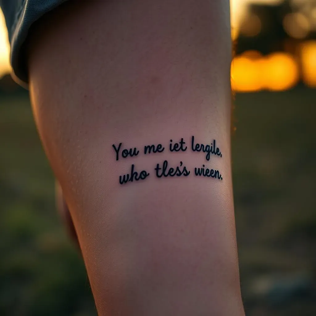 Ultimate Guide: Quote Tattoos for Men Leg