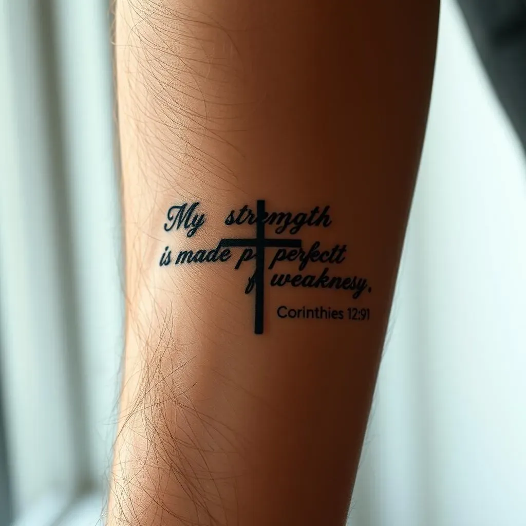 RealLife Examples of Inspiring Cross Tattoos for Men with Quotes