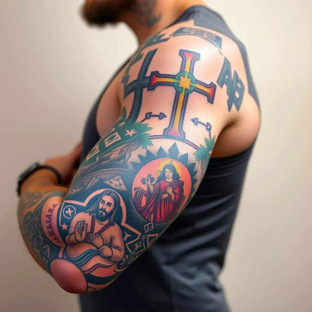 Ultimate Guide: Religious Sleeve Tattoos for Men