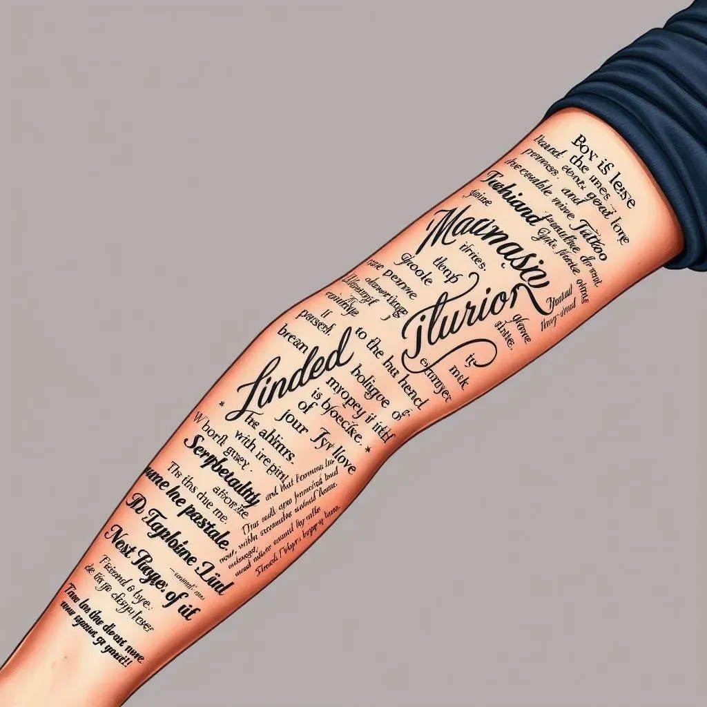 Ultimate Script Sleeve Tattoos for Men