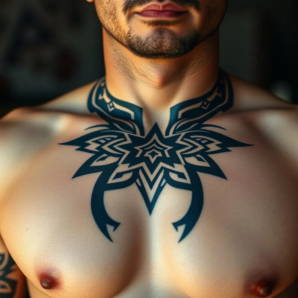 Showcasing Stunning Tribal Chest Tattoo Designs