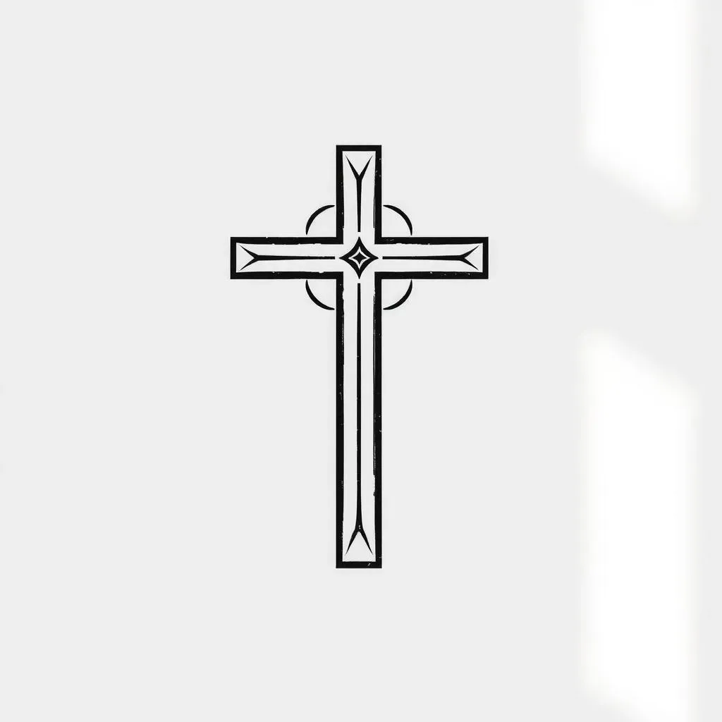 Simple Cross Tattoo Designs for Men