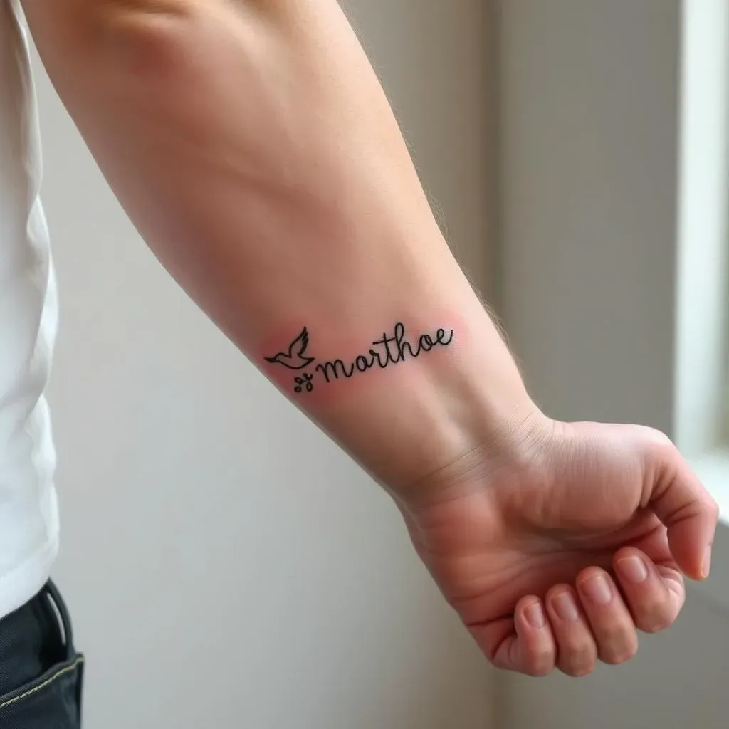 Small Tattoo Ideas for Men with Kids' Names: Design Inspiration