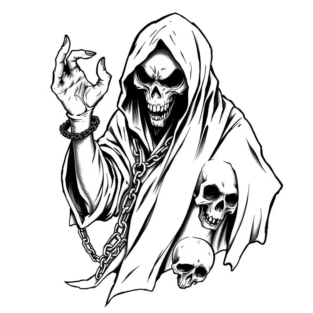 Spooky Ghost Tattoo Designs: Embrace the Dark Side