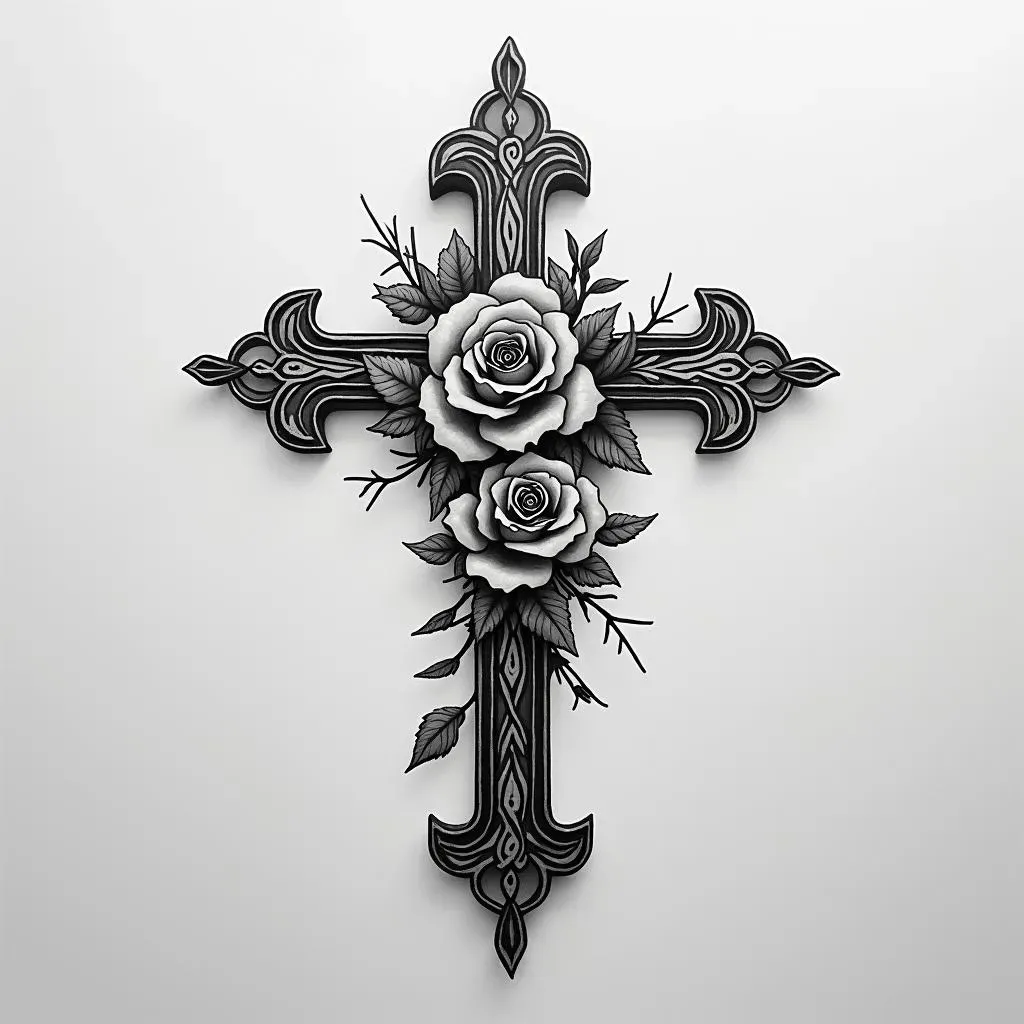 Symbolism and Meaning Behind Black and Grey Cross Tattoos