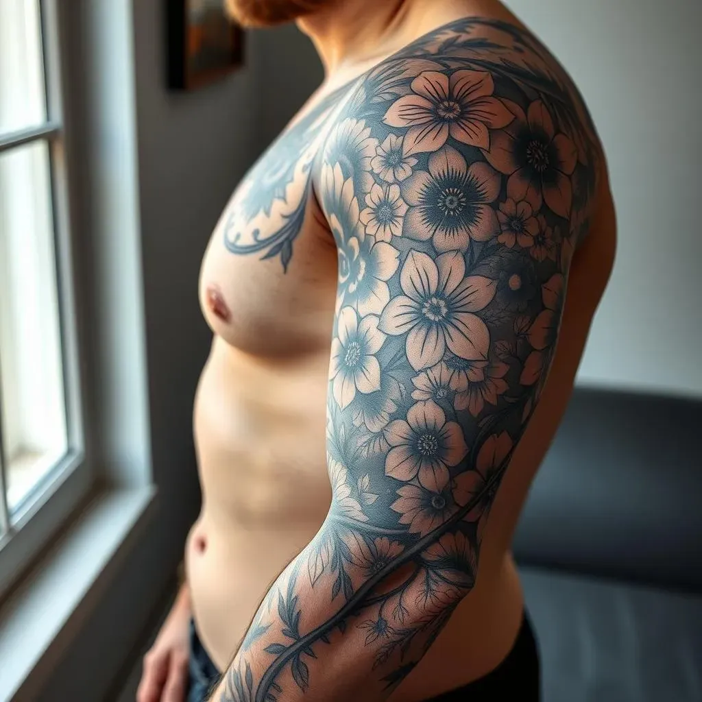 The Art of Floral Sleeve Tattoo Placement and Size for Men