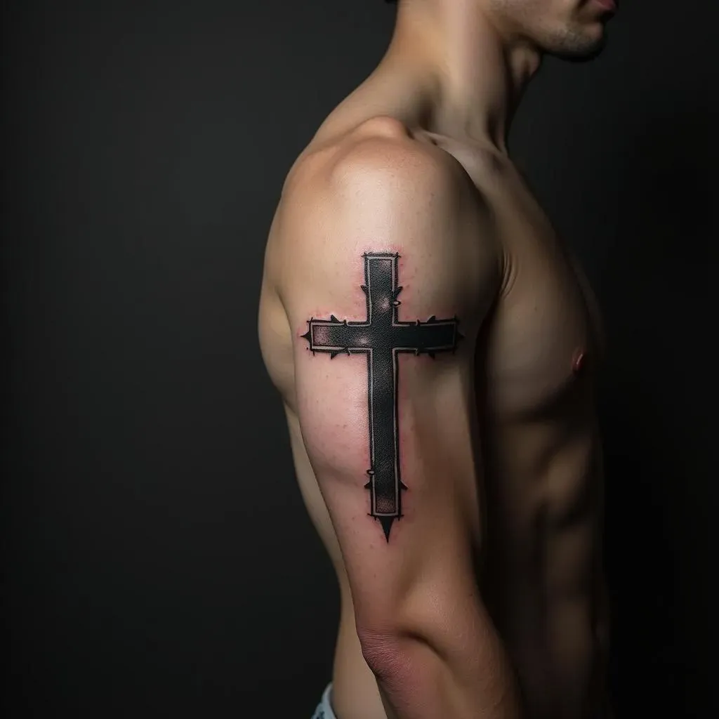 The Enduring Appeal of Black and Grey Cross Tattoos for Men