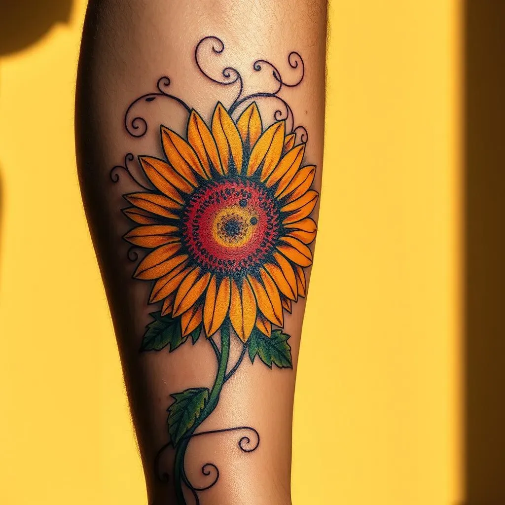 The Symbolism of Flowers in Men's Leg Tattoos