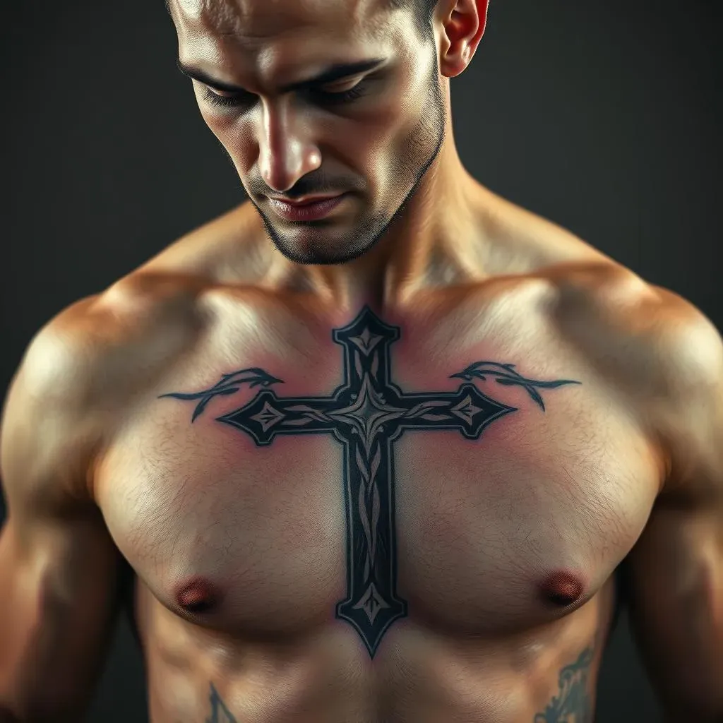 Why Men Choose Cross Chest Tattoos